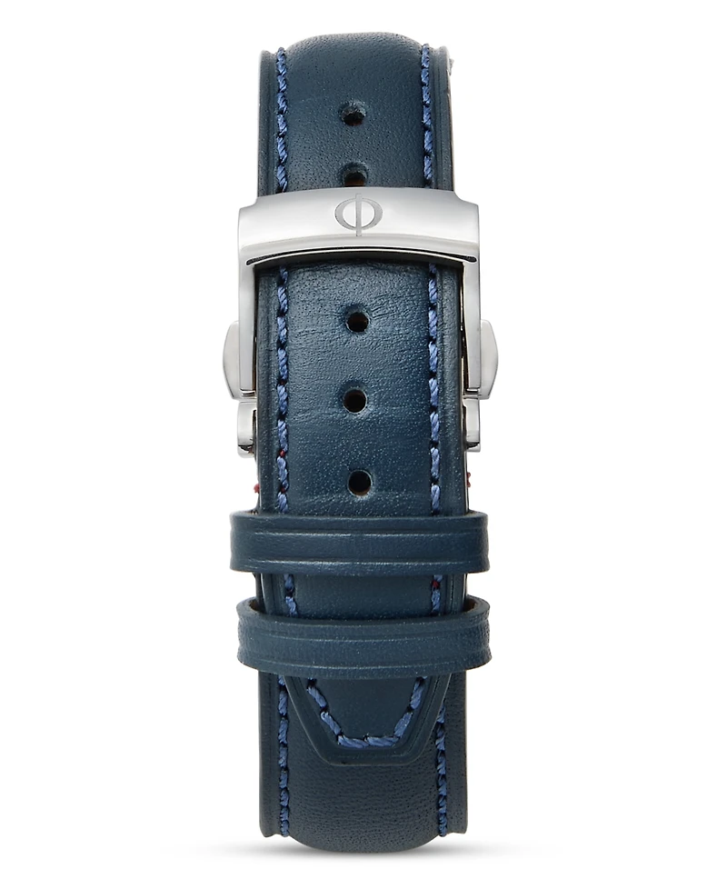 Baume & Mercier Men's Swiss Automatic Clifton Blue Leather Strap Watch 39mm