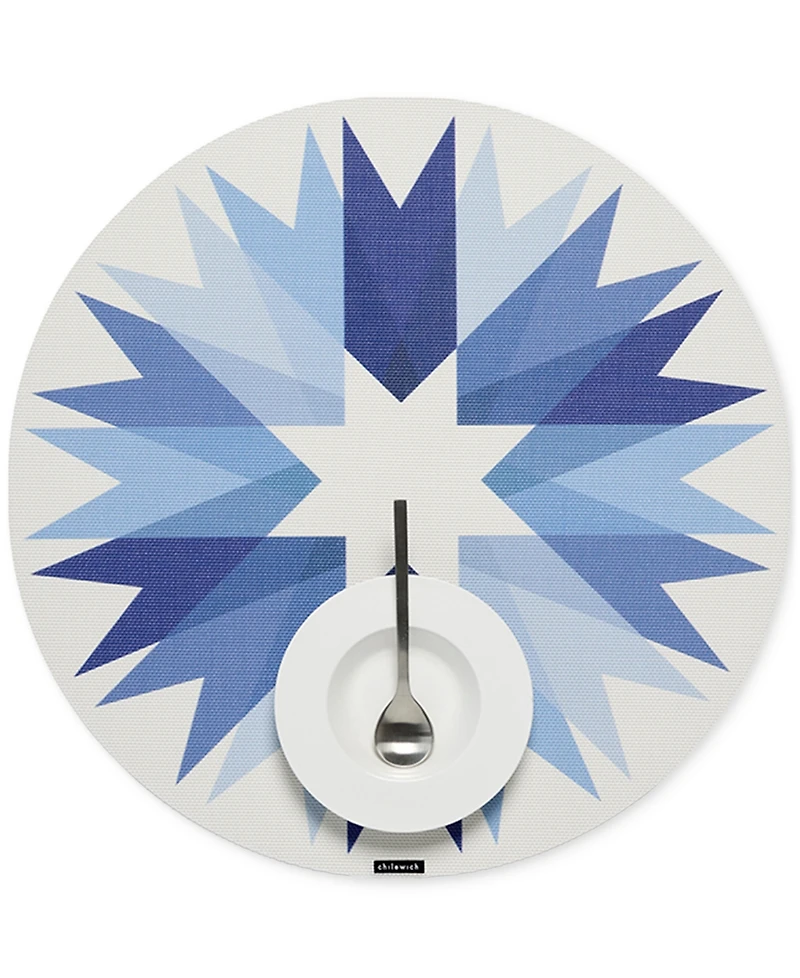 Chilewich Ribbon-Print Round 15" Placemat