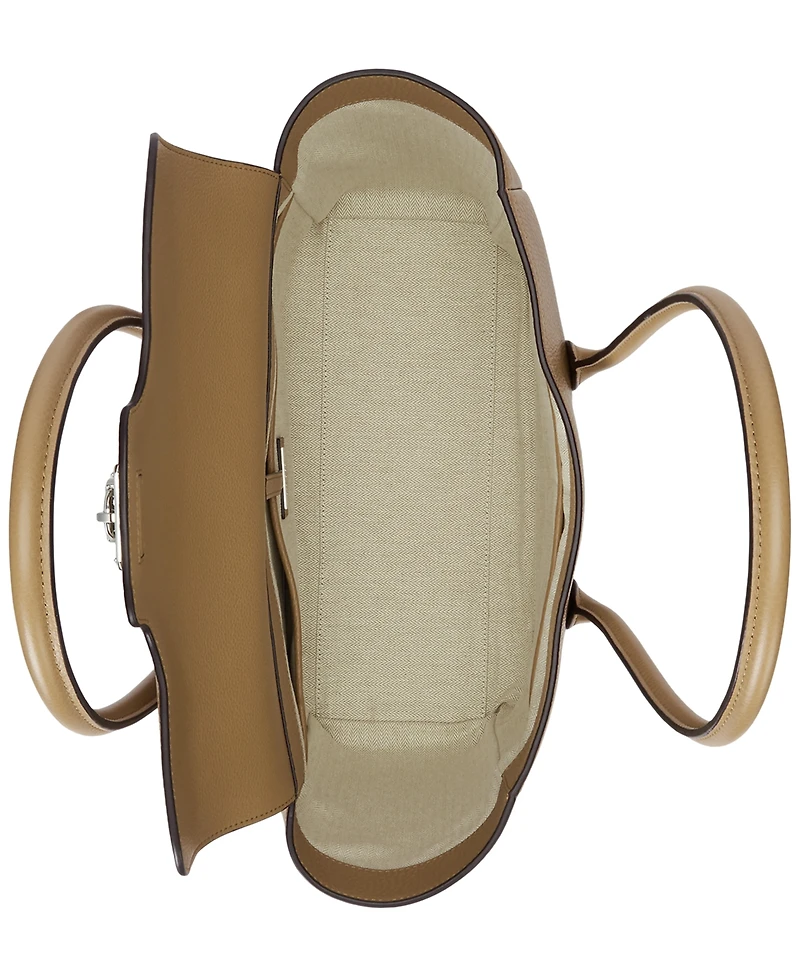 Lauren Ralph Pebbled Leather Extra-Large Tanner Satchel