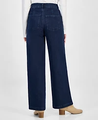 Style & Co Petite High-Rise Wide-Leg Jeans, Macy's Exclusive