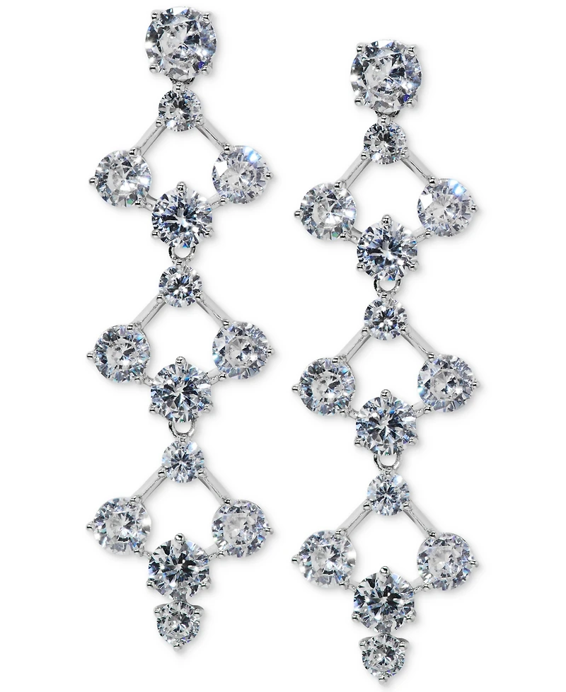 Eliot Danori Cubic Zirconia Lacey Linear Drop Earrings