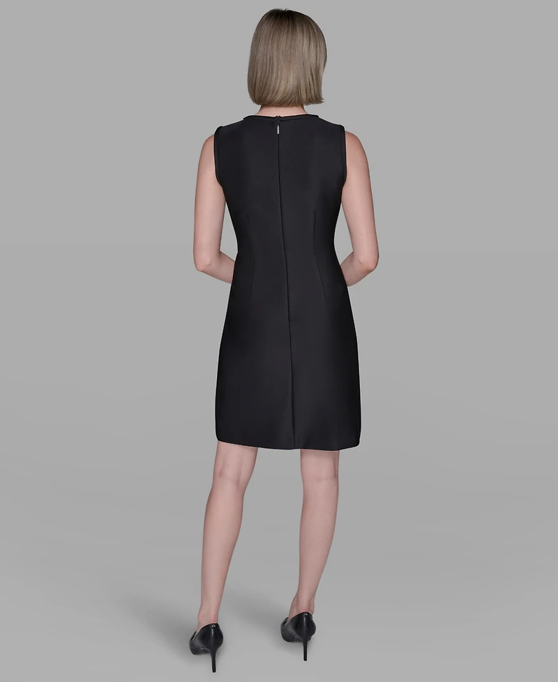 Karl Lagerfeld Paris Women's Sleeveless Scuba Shift Dress