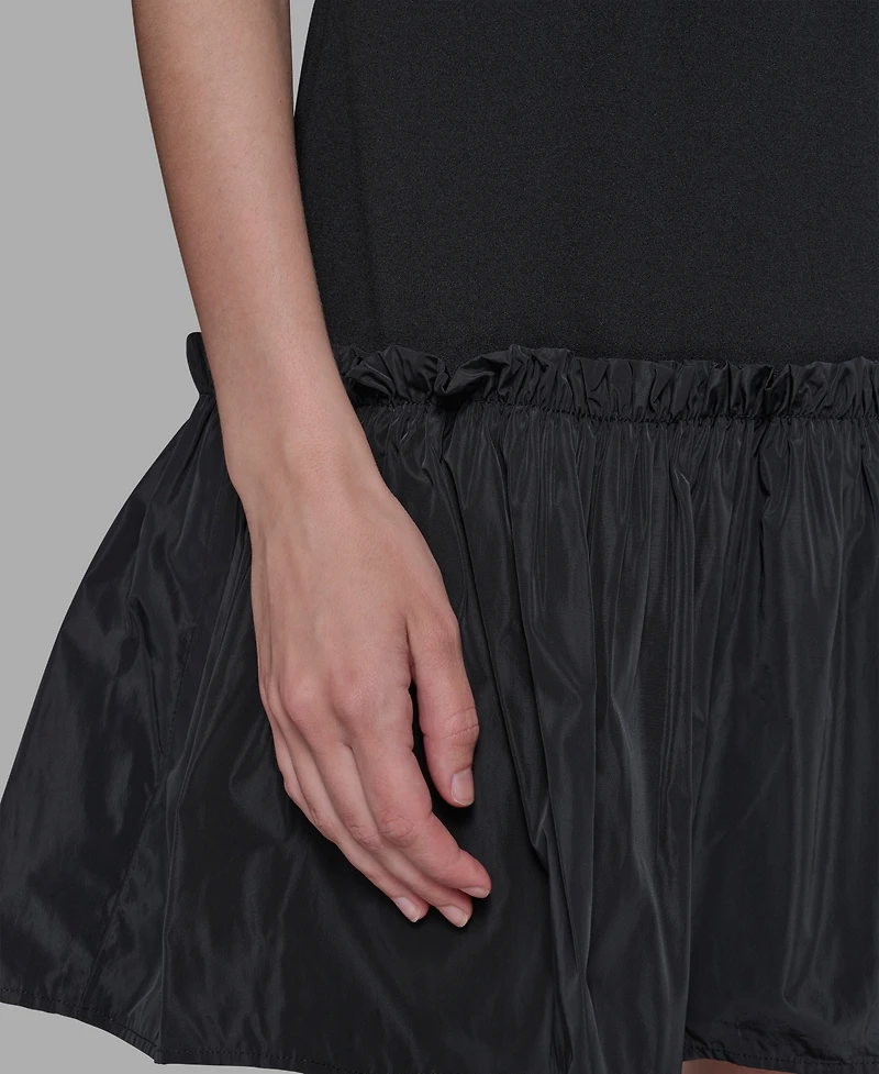 Karl Lagerfeld Paris Women's Embellished Flounce-Hem A-line Dress