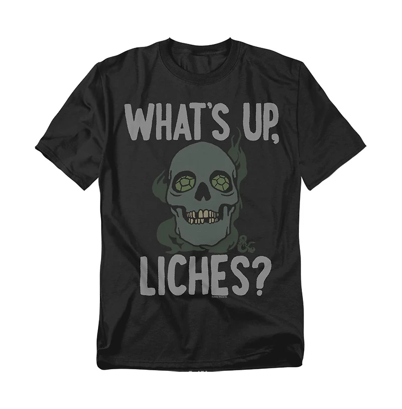 Logovision Men's Dungeons And Dragons What's Up, Liches? T-Shirt
