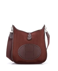 Pre-Owned Hermes Pm Evelyne Bag Gen Ii Toile and Leather