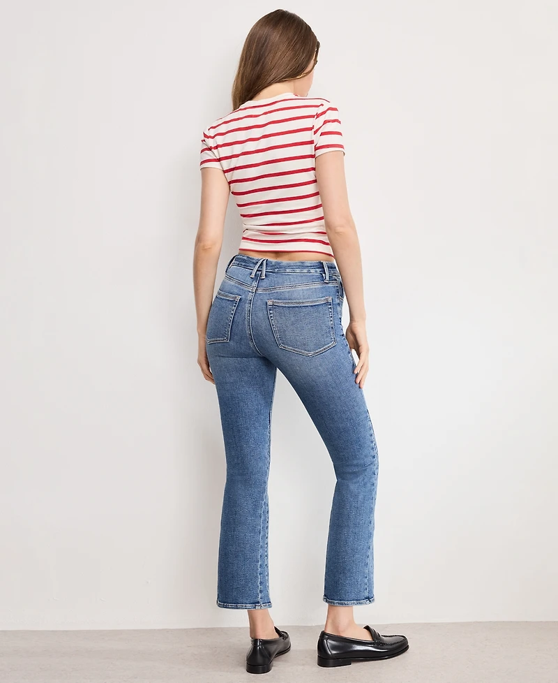 Good American Women's Crop Mini Boot Cut Jeans
