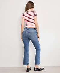 Good American Women's Crop Mini Boot Cut Jeans