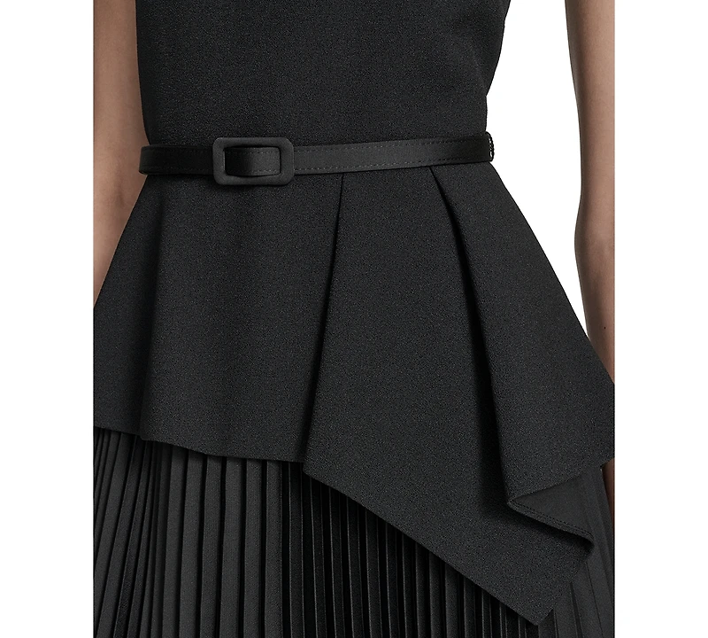 Eliza J Women's Sleeveless Crewneck Peplum Midi Dress