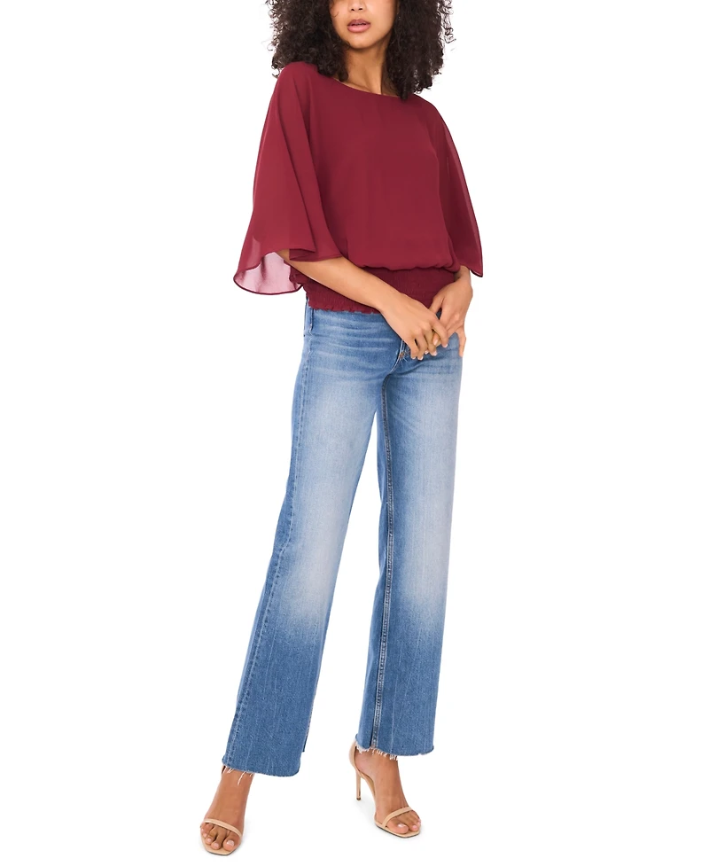 Sam & Jess Women's Smocked-Waist Top