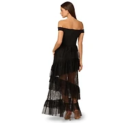 Adrianna Women's Off-The-Shoulder Layered Lace Gown
