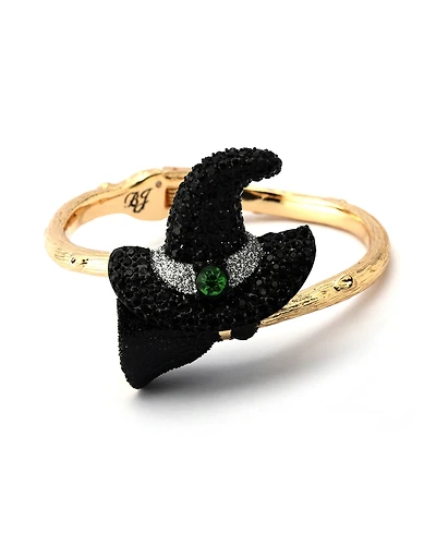 Betsey Johnson Faux Stone Witch Hat Bangle Bracelet