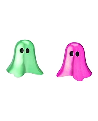 Betsey Johnson Fuchsia Halloween Ghost Mismatch Stud Earrings