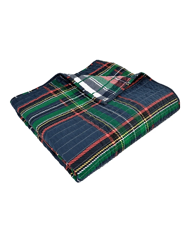 Levtex Spencer Red Plaid Reversible Quilted Throw, 60" x 50"