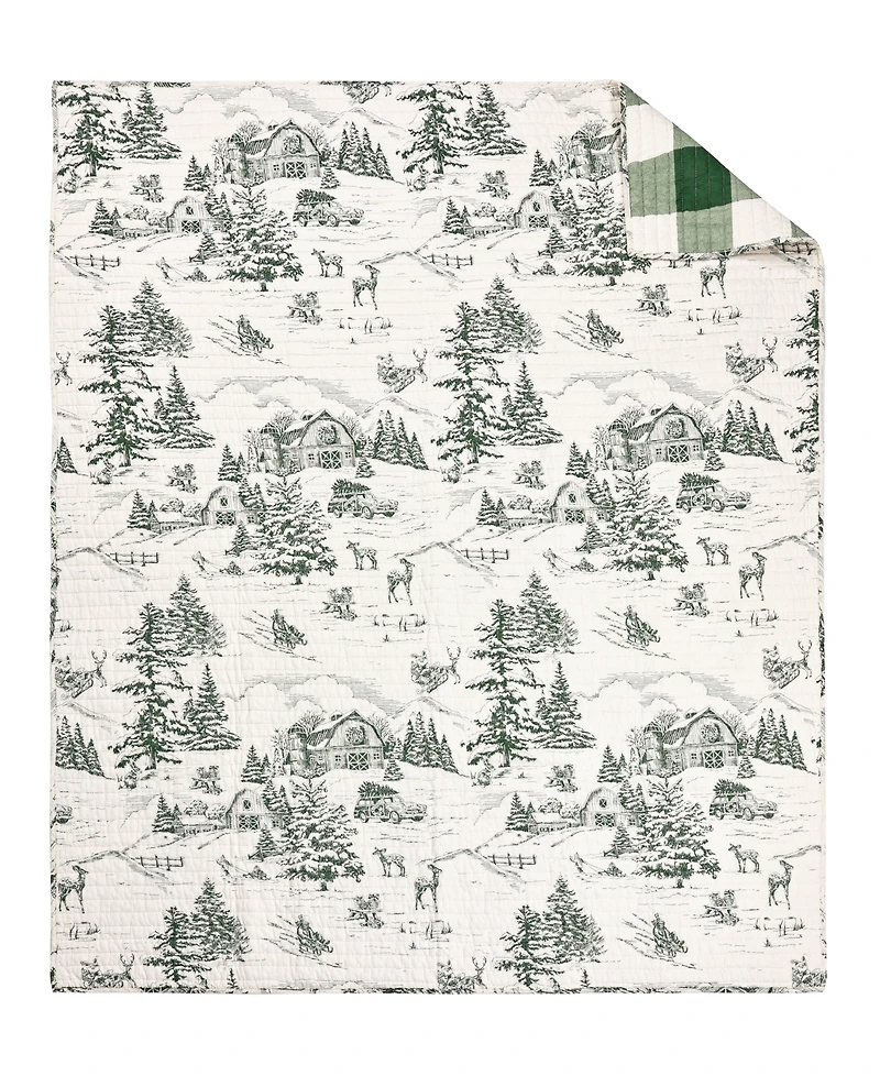 Levtex Winter Sleigh Ride Reversible Quilted Throw, 50" x 60"