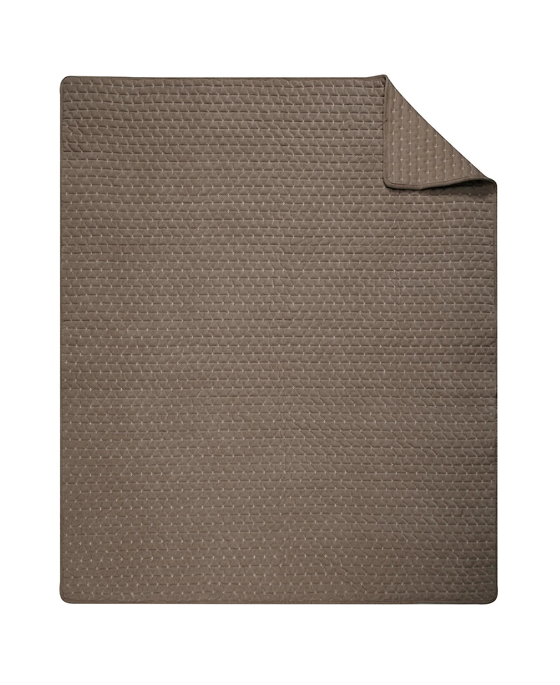 Levtex Velvet Stitch Reversible Quilted Throw, 50" x 60"