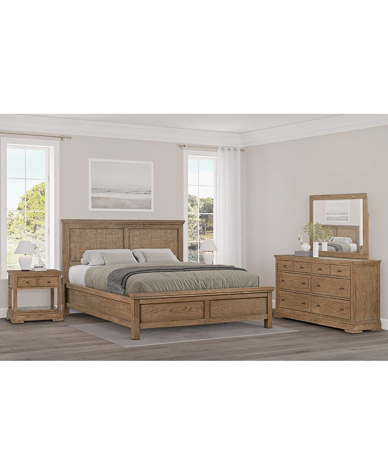 Alverton 3 Pc. King Cane Set (Bed, Dresser & 1-Drawer Nightstand), Created for Macy's