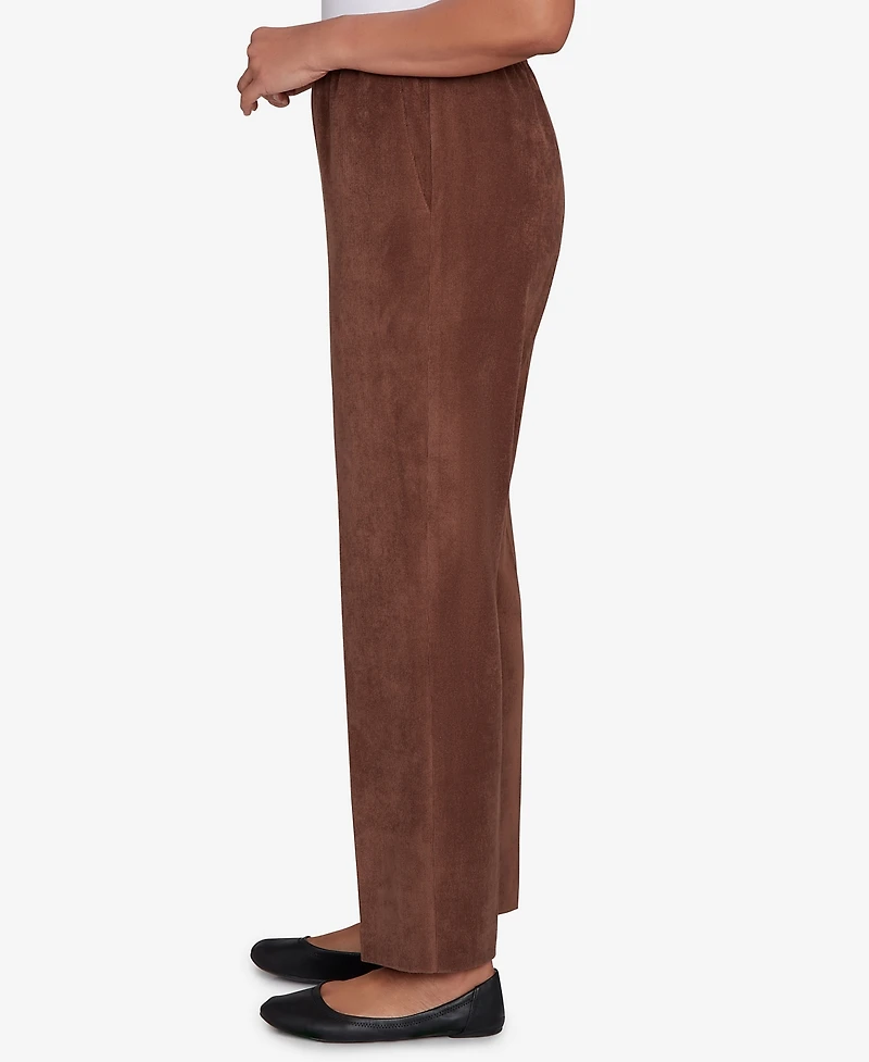 Alfred Dunner Petite Corduroy Medium Length Pants