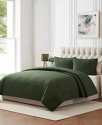Seventh Studio Cable-Knit Pinsonic Microfiber -Pc. Quilt Set