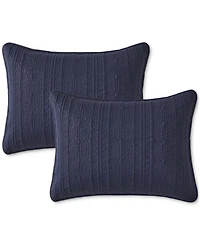 Seventh Studio Cable-Knit Pinsonic Microfiber 2-Pc. Quilt Set, Twin