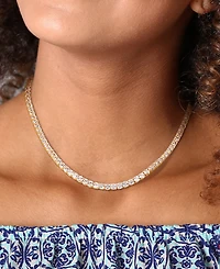 Lab Grown White Sapphire Tennis Necklace (33 ct. t.w.) Sterling Silver, 18" (Also Available 18k Gold Plated over Silver)