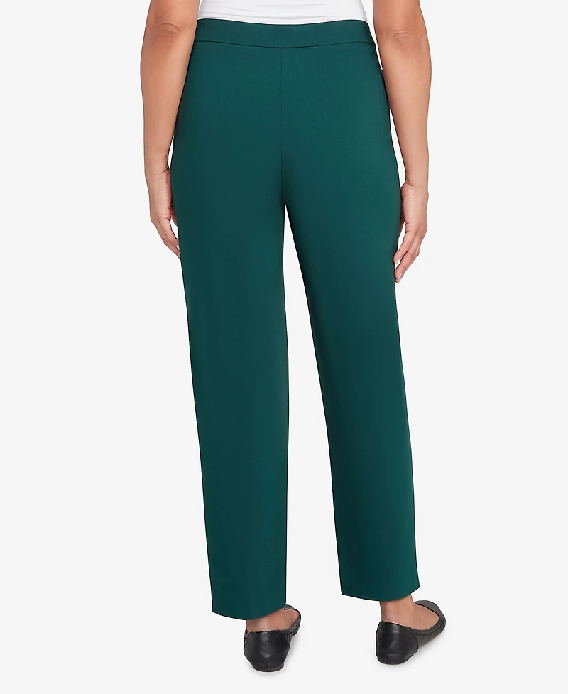 Alfred Dunner Women's Classic Allure Fitted Stretch Short Length Pants