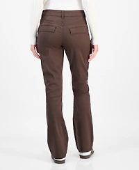 Madden Girl Juniors' High-Rise Twill Bootcut Cargo Pants