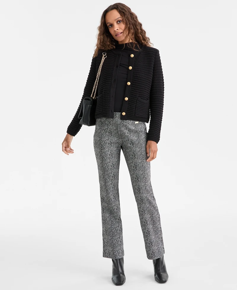 I.n.c. International Concepts Petite Yarn-Blend Button-Down Cardigan Sweater, Created for Macy's