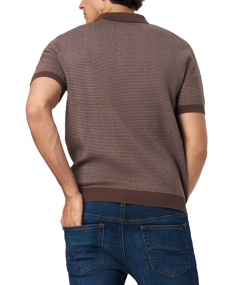 Buffalo David Bitton Men's Walbert Ribbed Polo Shirt