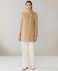 Soia & Kyo Women's Puffer-Bib Asymmetric Zip-Front Coat