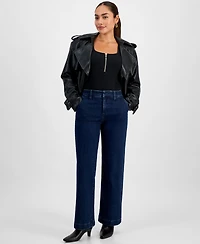 I.n.c. International Concepts Petite Flat-Front Denim Pants, Created for Macy's