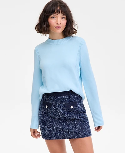 On 34th Women's Long Sleeve Crewneck Sweater, Macy's Exclusive