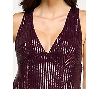 Violet Weekend Women's Juniors' Halter Sequin Shift Dress