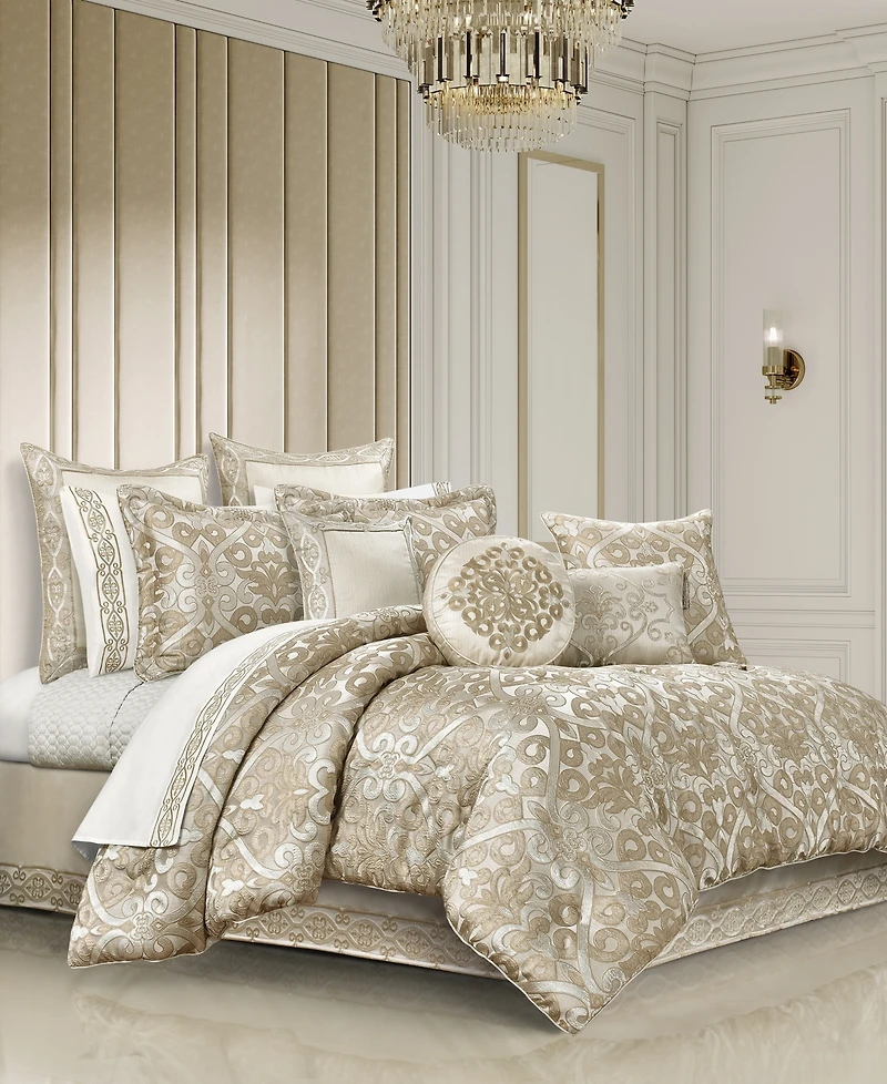 J Queen New York Amaretto Jacquard 4-Pc. Comforter Set