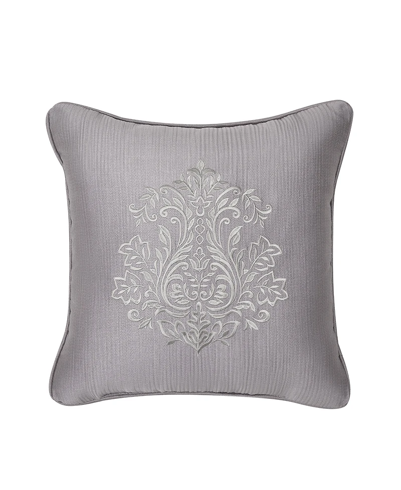 J Queen New York Mary Embroidered Decorative Pillow, 18" x 18"