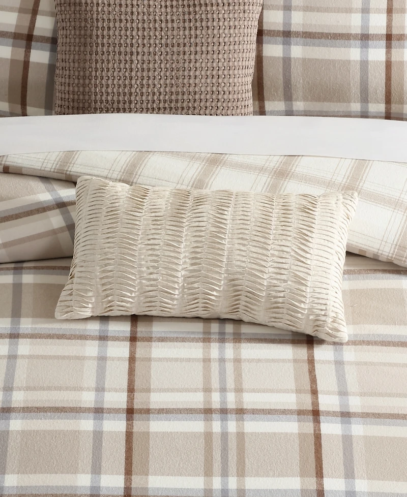 Levtex Spencer Plaid Textured Decorative Pillow, 12" x 22"
