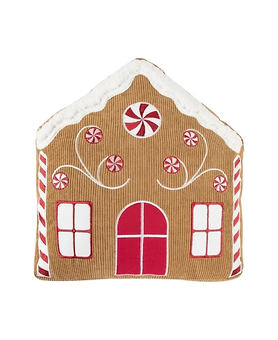 Levtex Gingerbread Village Embroidered Decorative Pillow, 14" x 15"