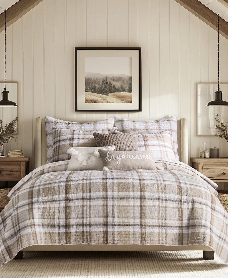 Levtex Spencer Red Plaid Reversible Quilt, Twin