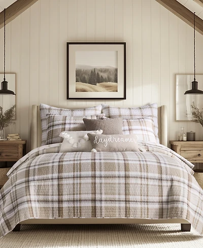 Levtex Spencer Red Plaid Reversible Quilt, Twin