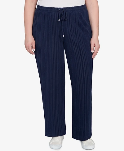 Hearts Of Palm Plus Solid Textured Hachi Pants