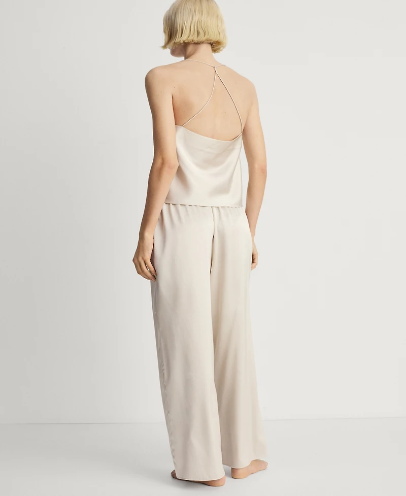 Mango Women's Silk Pajama Pants