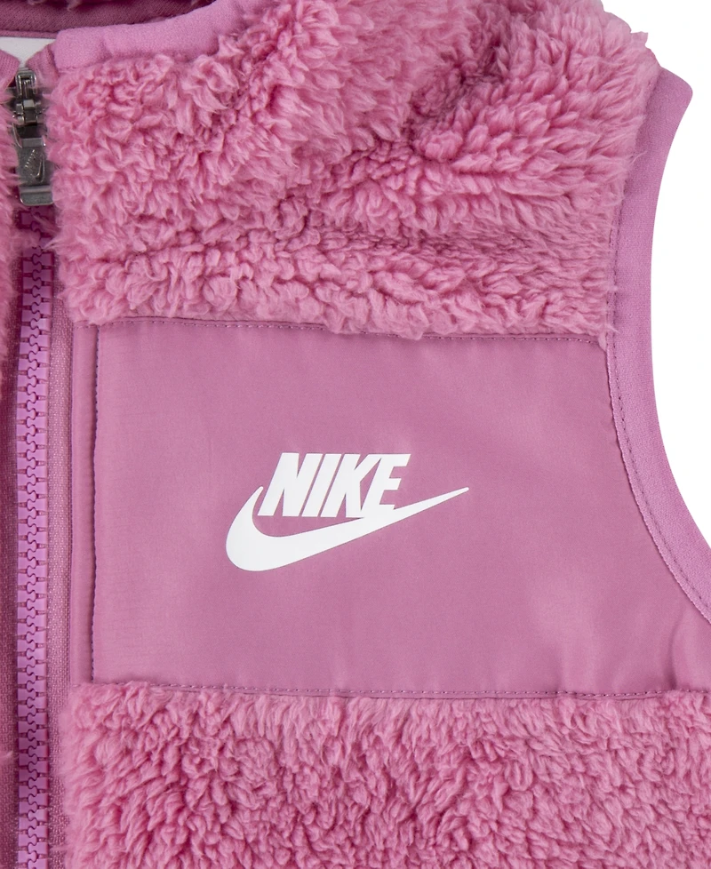 Nike Toddler Girls 3-Piece Magic Flamingo Vest, Long Sleeve T-Shirt and Pull On Pant Set
