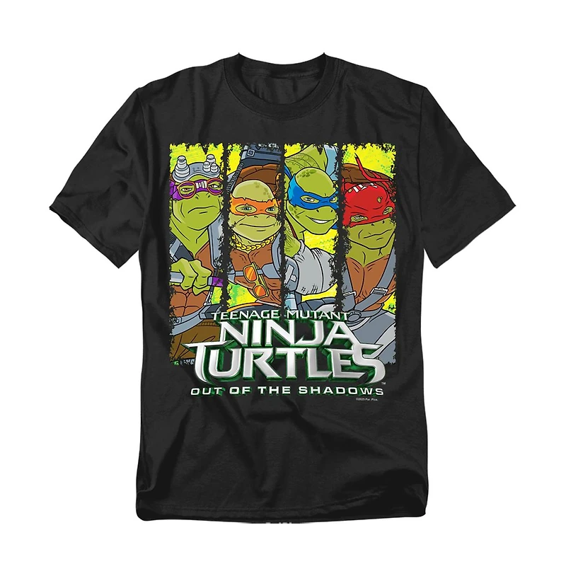 Logovision Men's Teenage Mutant Ninja Turtles Out Of The Shadows Group Horizontal Stack T-Shirt