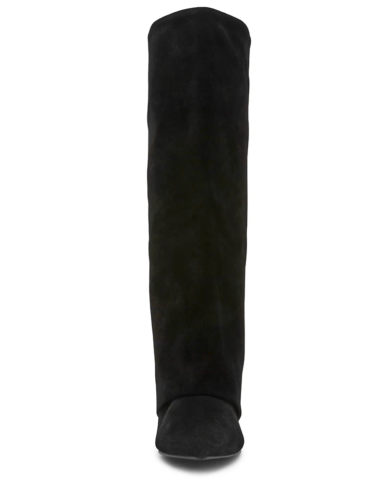 Steve Madden Women's Luca Slouchy Kitten-Heel Dress Boots