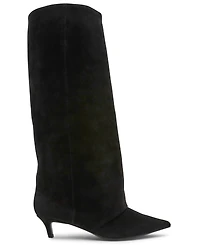 Steve Madden Women's Luca Wide-Calf Slouchy Kitten-Heel Dress Boots