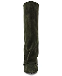 Steve Madden Women's Luca Wide-Calf Slouchy Kitten-Heel Dress Boots