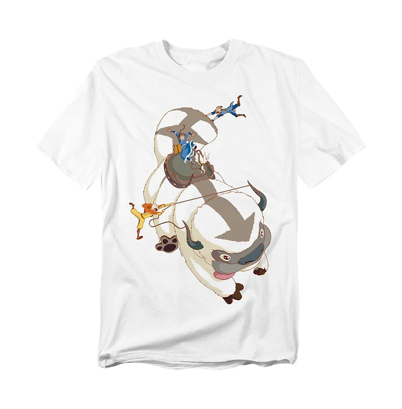 Logovision Men's Avatar The Last Airbender Hang On Appa T-Shirt