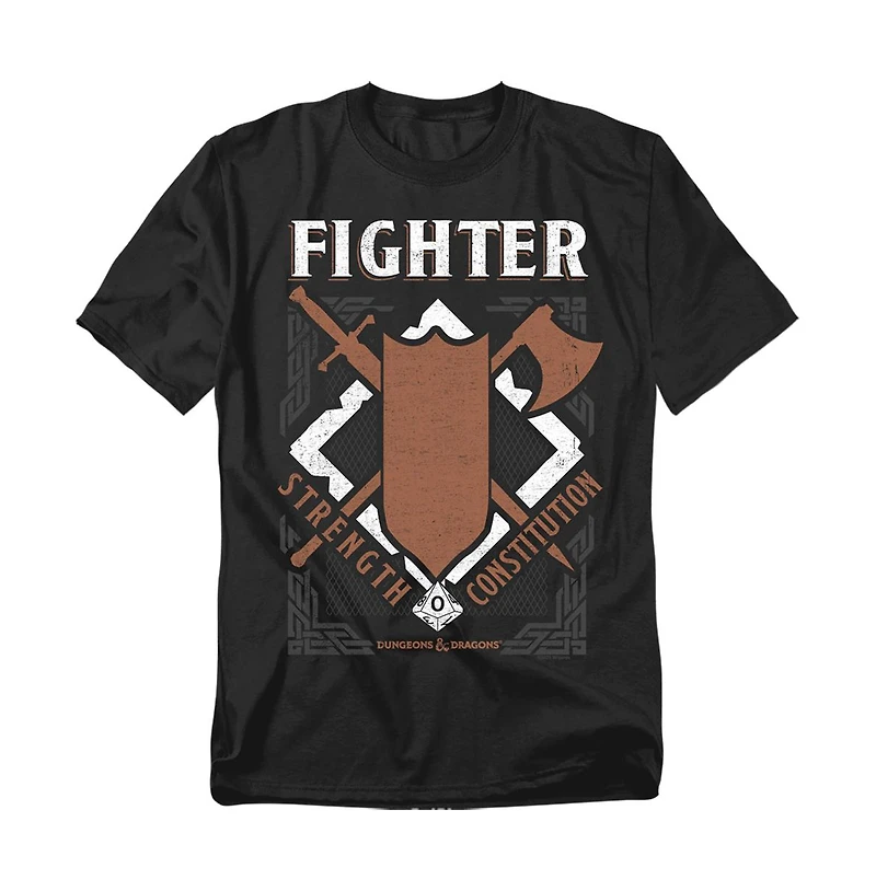 Logovision Men's Dungeons Dragons Fighter Strength Constitution T-Shirt