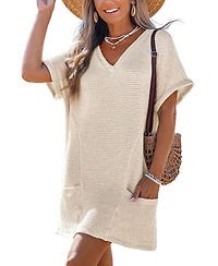 Cupshe Women's Sunny Days Only Green Cover-Up Mini Beach Dress
