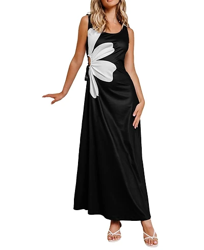 Cupshe Women's Evening Layers Floral Maxi Beach Dress