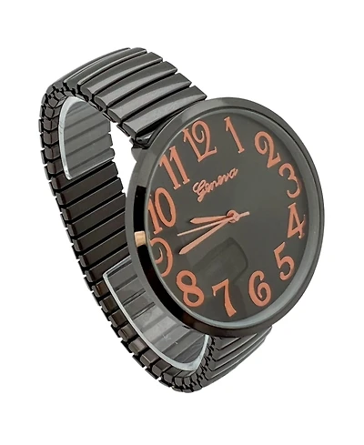 Gunmetal Big Face Fun Colors Women Watch